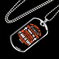 The Lord Strong Tower Christian Necklace Stainless Steel or 18k Gold Dog Tag 24" Chain-Express Your Love Gifts