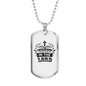 The Lord Trust Christian Necklace Stainless Steel or 18k Gold Dog Tag 24" Chain-Express Your Love Gifts