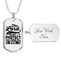 The Lord Will Christian Necklace Stainless Steel or 18k Gold Dog Tag 24" Chain-Express Your Love Gifts