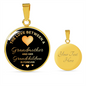 The Love Between A Grandmother Necklace Circle Pendant Stainless Steel or 18k Gold 18-22-Express Your Love Gifts