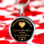 The Love Between A Grandmother Necklace Circle Pendant Stainless Steel or 18k Gold 18-22-Express Your Love Gifts