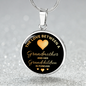 The Love Between A Grandmother Necklace Circle Pendant Stainless Steel or 18k Gold 18-22-Express Your Love Gifts