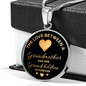 The Love Between A Grandmother Necklace Circle Pendant Stainless Steel or 18k Gold 18-22-Express Your Love Gifts