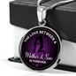The Love Between A Mother & Son Is Forever Necklace Circle Pendant Stainless Steel or 18k Gold 18-22-Express Your Love Gifts