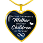 The Love Between Mother And Her Children Necklace Stainless Steel or 18k Gold Heart 18-22"-Express Your Love Gifts