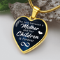 The Love Between Mother And Her Children Necklace Stainless Steel or 18k Gold Heart 18-22"-Express Your Love Gifts