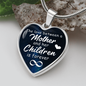 The Love Between Mother And Her Children Necklace Stainless Steel or 18k Gold Heart 18-22"-Express Your Love Gifts