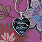 The Love Between Mother And Her Children Necklace Stainless Steel or 18k Gold Heart 18-22"-Express Your Love Gifts