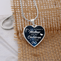 The Love Between Mother And Her Children Necklace Stainless Steel or 18k Gold Heart 18-22"-Express Your Love Gifts