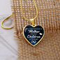 The Love Between Mother And Her Children Necklace Stainless Steel or 18k Gold Heart 18-22"-Express Your Love Gifts