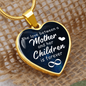 The Love Between Mother And Her Children Necklace Stainless Steel or 18k Gold Heart 18-22"-Express Your Love Gifts