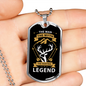 The Man The Hunting Legend Necklace Stainless Steel or 18k Gold Dog Tag 24" Chain-Express Your Love Gifts