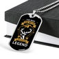 The Man The Hunting Legend Necklace Stainless Steel or 18k Gold Dog Tag 24" Chain-Express Your Love Gifts
