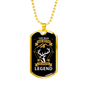 The Man The Hunting Legend Necklace Stainless Steel or 18k Gold Dog Tag 24" Chain-Express Your Love Gifts