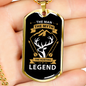 The Man The Hunting Legend Necklace Stainless Steel or 18k Gold Dog Tag 24" Chain-Express Your Love Gifts