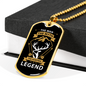 The Man The Hunting Legend Necklace Stainless Steel or 18k Gold Dog Tag 24" Chain-Express Your Love Gifts