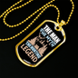 The Man The Legend Necklace Stainless Steel or 18k Gold Dog Tag 24" Chain-Express Your Love Gifts