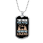 The Man The Legend Necklace Stainless Steel or 18k Gold Dog Tag 24" Chain-Express Your Love Gifts