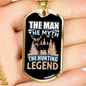 The Man The Legend Necklace Stainless Steel or 18k Gold Dog Tag 24" Chain-Express Your Love Gifts