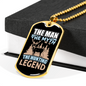 The Man The Legend Necklace Stainless Steel or 18k Gold Dog Tag 24" Chain-Express Your Love Gifts
