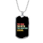 The Man The Myth Necklace Stainless Steel or 18k Gold Dog Tag 24" Chain-Express Your Love Gifts