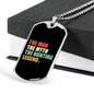The Man The Myth Necklace Stainless Steel or 18k Gold Dog Tag 24" Chain-Express Your Love Gifts