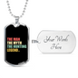 The Man The Myth Necklace Stainless Steel or 18k Gold Dog Tag 24" Chain-Express Your Love Gifts