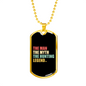The Man The Myth Necklace Stainless Steel or 18k Gold Dog Tag 24" Chain-Express Your Love Gifts