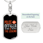 The Man The Myth The Legend Keychain Stainless Steel or 18k Gold Dog Tag Keyring-Express Your Love Gifts