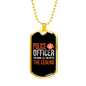 The Man The Myth The Legend Necklace Stainless Steel or 18k Gold Dog Tag 24"-Express Your Love Gifts