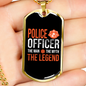 The Man The Myth The Legend Necklace Stainless Steel or 18k Gold Dog Tag 24"-Express Your Love Gifts