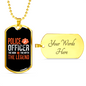The Man The Myth The Legend Necklace Stainless Steel or 18k Gold Dog Tag 24"-Express Your Love Gifts