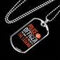 The Man The Myth The Legend Necklace Stainless Steel or 18k Gold Dog Tag 24"-Express Your Love Gifts