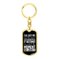 The Moment We Join Keychain Stainless Steel or 18k Gold Dog Tag Keyring-Express Your Love Gifts