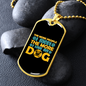 The More I Love My Dog Necklace Stainless Steel or 18k Gold Dog Tag 24" Chain-Express Your Love Gifts