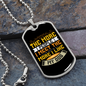 The More People Yellow Necklace Stainless Steel or 18k Gold Dog Tag 24" Chain-Express Your Love Gifts