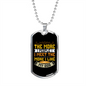 The More People Yellow Necklace Stainless Steel or 18k Gold Dog Tag 24" Chain-Express Your Love Gifts