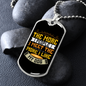 The More People Yellow Necklace Stainless Steel or 18k Gold Dog Tag 24" Chain-Express Your Love Gifts