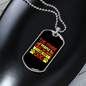 The More People Yellow Red Necklace Stainless Steel or 18k Gold Dog Tag 24" Chain-Express Your Love Gifts