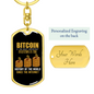 The Most Important Invention Crypto Keychain Stainless Steel or 18k Gold Dog Tag Keyring-Express Your Love Gifts