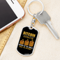 The Most Important Invention Crypto Keychain Stainless Steel or 18k Gold Dog Tag Keyring-Express Your Love Gifts