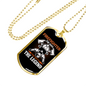 The Myth The Legend Firefighter Gift Stainless Steel or 18k Gold Dog Tag 24" Chain-Express Your Love Gifts