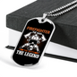 The Myth The Legend Firefighter Gift Stainless Steel or 18k Gold Dog Tag 24" Chain-Express Your Love Gifts