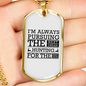 The Next Dream Hunting Necklace Stainless Steel or 18k Gold Dog Tag 24" Chain-Express Your Love Gifts