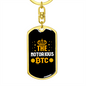 The Notorious BTC Crypto Keychain Stainless Steel or 18k Gold Dog Tag Keyring-Express Your Love Gifts