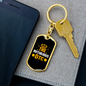 The Notorious BTC Crypto Keychain Stainless Steel or 18k Gold Dog Tag Keyring-Express Your Love Gifts