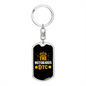 The Notorious BTC Crypto Keychain Stainless Steel or 18k Gold Dog Tag Keyring-Express Your Love Gifts