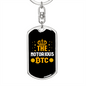 The Notorious BTC Crypto Keychain Stainless Steel or 18k Gold Dog Tag Keyring-Express Your Love Gifts
