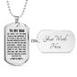 The Older I Get Dad Necklace Stainless Steel or 18k Gold Dog Tag 24" Chain-Express Your Love Gifts