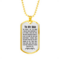 The Older I Get Dad Necklace Stainless Steel or 18k Gold Dog Tag 24" Chain-Express Your Love Gifts